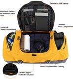 Ubon Duffel Backpack Gym Bag with Shoe Compartment Yellow 55L