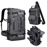 WITZMAN Travel Backpack for Men and Women Convertible Duffle Luggage Bag fit 17 Inch Laptop Carry On Bags for Airplane and Sling Bag with USB Charging Port Lightweight Crossbody Bags Casual Daypack
