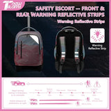 NEW TILAMI 18 Inch Rolling Backpack with Wheels for Girls Boys Kids Laptop Backpack School Travel, Pink Sunset