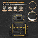 Marscamd Tool Backpack with a Tool Pouch, Heavy Duty Tool Bag with Multiple Pockets, Black