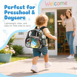 Bluboon Clear Backpack for Stadium Events 12×6×12 See-Through Stadium Approved Small Clear Bag for Concert Sports Outdoor (Black, Mini-12)