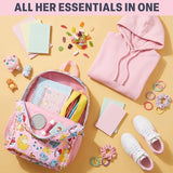 Get Trend Pokemon Kids Backpack for Girls, 18in Bookbag with Padded Straps, Pikachu Travel School Bag Anime Gifts for Girls (Multi Pokemon)