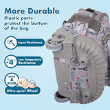 Tilami Rolling Backpack for Kids 19 inch with Lunch Bag Wheeled Laptop Backpack,Grey