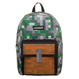 Bioworld Minecraft Squares Allover Print Backpack Bookbag One Size
