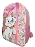 Disney Marie from The Aristocats 16" Pink Nylon School Backpack 16" for Girls, with a Large front Pocket