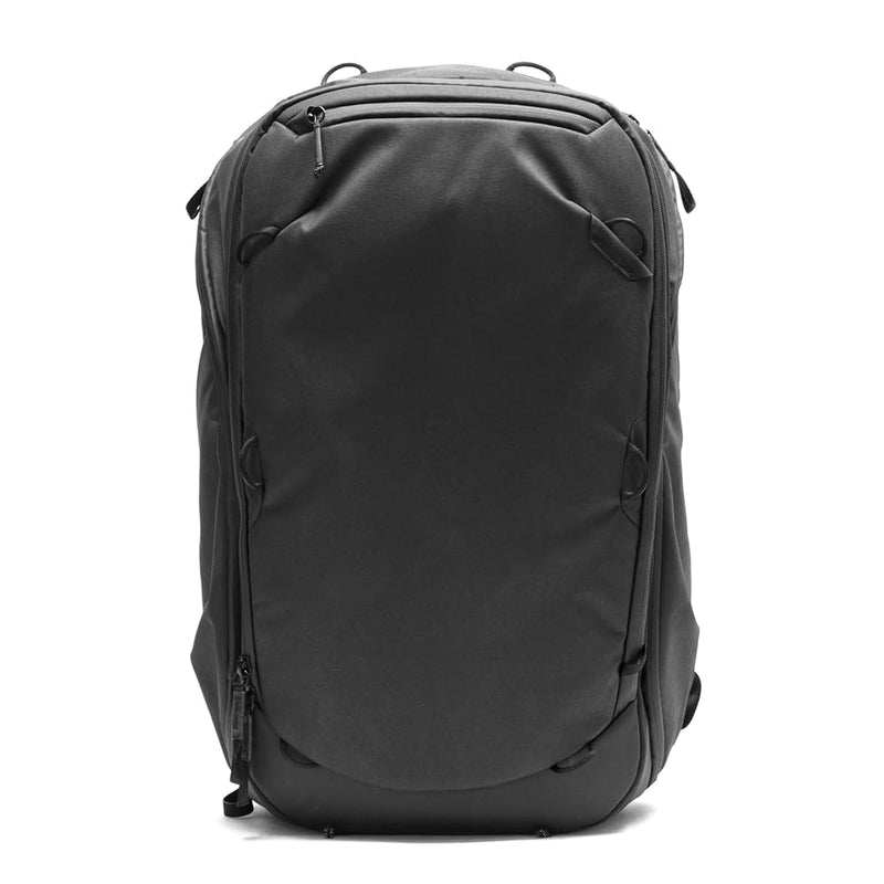 Peak Design Travel Backpack 45L, Black, Expandable 35-45L Design, Rear and Top Access, Weatherproof Shell, Laptop Sleeve, Ideal for Travel or Everyday Carry, Versatile Backpack for Men and Women