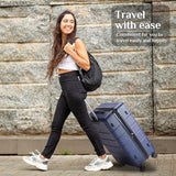OLIXIS 28 Inch Luggage, Hardside Checked Suitcase with Spinner Wheels, Lightweight ABS Hard Shell Travel Luggage, TSA Approved Lock, Expandable Large Suitcase for Business & Travel–Blue