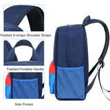 Bluboon School Backpack for Boys Teens Bookbag Travel Daypack Kids Girls Lunch Bag Pencil Case (Navy and Blue)