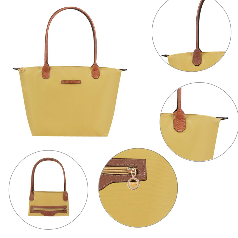 Waterproof Nylon Tote bag for Women Lightweight Designer Handbag with Zipper Stylish and Durable Purse