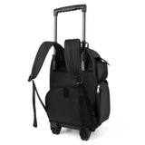 New York XPress 20'' Rolling Backpacks, 2 in 1 Travel Backpack for Man/Women,Backpack for Travel w/Wheels,Trolley Suitcase w/Telescopic Handle,2560-Black