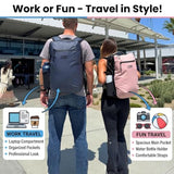 COR Surf Travel Backpack Carry On Backpack for Airplanes - Travel Backpack with Clamshell Design The Island Hopper - 40L Black