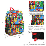 Bioworld Super Mario Brothers All-Over Print 18" Backpack