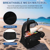 QIXIHU Mesh Backpack for Girls Boys Kids, Heavy Duty Mesh Bookbag, Net Backpack See Through for School,Beach,Swimming,Work,Travel (Black)