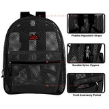 Summit Ridge Mesh Backpacks for Kids, Adults, School, Beach, and Travel, Colorful Transparent Mesh Backpacks with Padded Straps