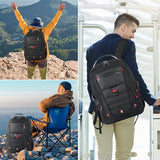 Z-MGKISS Extra Large Travel Backpack With 52L Capacity, Long-Term Durability TSA Backpack, Anti-Theft 17.3" Big Business Laptop Backpack for Men&Women, Water Resistant College Rucksack Bag, Black