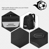 Goloni 30L Sports Backpack with Ball Compartment & Ventilated Shoe Pocket, Waterproof Lightweight Basketball Soccer Volleyball Bag for Youth Boys Girls Men Women,Black