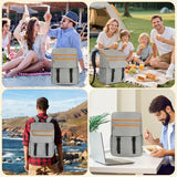 Backpack Cooler - 30 Cans Insulated Cooler Backpack for Men & Women Portable Leak Proof Lunch Backpack Cooler Bag for Beach Picnic Travel Work Camping Hiking-Grey