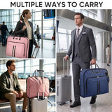 BALEINE Travel Garment Bag, Travel Suit Bag for Men, Water Resistant Carry on Garment Bag for Hanging Clothes, Garment Duffel Bag for Travel Business (Blue, 48")