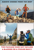 Lemuvlt Hiking Daypack 15L Capacity Waterproof Biking Backpack, Many Compartments Lightweight & Durable - Ideal for Skiing Skating Snowboarding Hiking Running MTB Cycling, Black