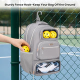 YOREPEK Large Pickleball Bag Backpack,Hold 4 Paddles with Padded Protection