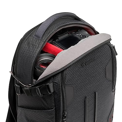 Manfrotto PRO Light Backloader S, Professional Camera Backpack, Top and Rear Access, Double Tripod Attachment, Padded Backpack with Interchangeable Dividers, Black