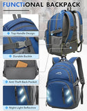 ProEtrade Backpack Bookbag for College Laptop Travel,Fit Laptop Up to 15.6 inch with USB Charging Port Multi Compartment Anti theft, Gift for Women Men (Blue)