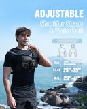 Zelvot Running Vest with 2L Water Bladder, Hydration Backpack, U.S. Design Patent, Lightweight Hydration Pack with Gear Holder, Reflective Chest Pack for Men Women for Marathon (Black, M/L)