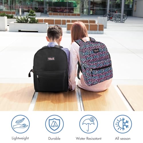 Tilami 20L Basic Backpack,17 inch Laptop Backpack for Travel,Water Resistant Bookbag,Red