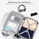 Hanke Grace Expandable Carry On Luggage with Wheels Airline Approved Hard Shell Suitcases with Front Pocket，Top Opening Luggage with TSA Lock for Short Business Travel, Cuban Sand.