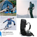 Hiking Backpack,40L to 50L Extra Large Capacity Hiking Bag,Internal Frame Camping Backpack,Upgraded X-PAC Lightweight Sport Daypack Travel Backpack Fit For Mountain Climbing Camping(Black)