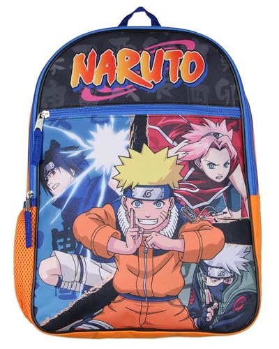 Bioworld Naruto Shippuden Group Fight Pose Sasuke Sakura Uzumaki School Travel Backpack | Backpacks4Less