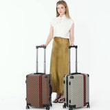 VH&GRED Fashionable & Durable Leather Suitcase - Lightweight Large Travel Luggage for Women with 4 Spinner Wheels, TSA Lock, Water-Resistant Elegant Design