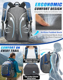 ProEtrade Backpack Bookbag for College Sturdy Travel Business Hiking Fit Laptop Up to 15.6 Inch Multi Compartment Gifts for Men Women Night Light Reflective (Blue)