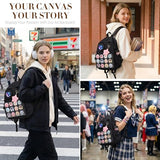 Lifelix Ita Bag Backpack with Insert - Kawaii Pin Display Clear Window Bookbag, Y2K Aesthetic Laptop Backpack for Anime Cosplay School, Fits 15.6" Laptop, Black