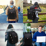 Della Gao Laptop Backpack for Men, Large Anti-Theft Business Travel Backpack with USB Charging Port, Water Resistant College Computer Bag for Men/Women for 17 Inch Laptop and Notebook