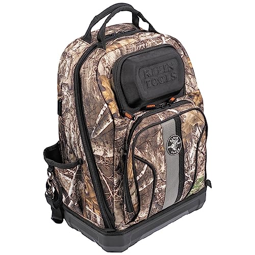 Klein Tools 62800BPCAMO Backpack Tool Bag, Tradesman Pro Extra-Large 40-Pocket Jobsite Camo Tool Backpack with Molded Bottom, Charging | Backpacks4Less