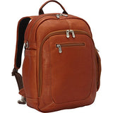 Piel Leather Laptop Backpack/Shoulder Bag, Saddle, One Size