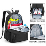 DSLEAF Tennis Bag for Men/Women to Hold 2 Rackets, Tennis Backpack with Separate Shoe Space for Tennis Sport