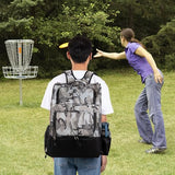 KGMCARE Disc Golf Backpack Camouflage with 20+ Disc Capacity Carry Golf Bag Two Side Storage Pockets Disc Golf Backpack Bag Discs Not Included (Snow Camo)