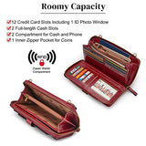 S-ZONE Vegan Leather Crossbody Bags for Women Small Cell Phone Purse RFID Blocking Clutch Purses with 2 Straps