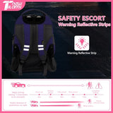 NEW TILAMI 16 Inch Rolling Backpack with Lunch Bag for Kids Adjustable Handle Carry-on Suitcase Wheels for Girls Boys School Travel Camping, Pink Rainbow Unicorn