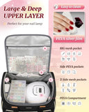 YOREPEK Large Nail Polish Organizer Case Backpack Holds 96 to 100+ Bottles
