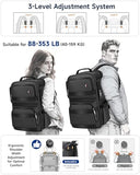 RoyalAnt Work Backpack for Men, 16 Inch Professional Tech Laptop Backpack with Dual USB Charging Ports, TSA Friendly Water-Resistant Carry On Backpack for Commute, College & Business Trips, Black