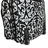 World Traveler Rolling 17-Inch Laptop Briefcase Computer Case - Black Trim Damask