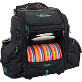Westside Discs Empire Disc Golf backpack | Large Frisbee golf bag | Holds up to 24 Discs (Black)
