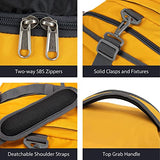 Ubon Duffel Backpack Gym Bag with Shoe Compartment Yellow 55L
