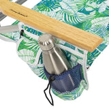 Tommy Bahama 5-Position Classic Lay Flat Backpack Beach Chair with Cooler and Cup Holder, Portable Folding Beach Chair for Tanning, Tropical Leaves