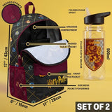 Get Trend Harry Potter Girls Backpack and Water Bottle, 2 Piece Set
