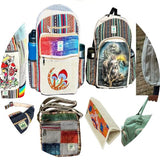 Himalayan Craft Handmade Unique Design Himalayan Hemp Cotton Backpack 17 IN Large Hippie, Festival, Hiking & Tablet Laptop Backpack Bag - Made In Mt. Everest Country Nepal
