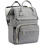 LOVEVOOK Laptop Backpack for Women, 15.6 Inch Travel Backpack with Laptop Compartment, Water Resistant Work Backpack for Teacher Nurse Doctor, Anti-theft Computer Bag with Charger, Grey